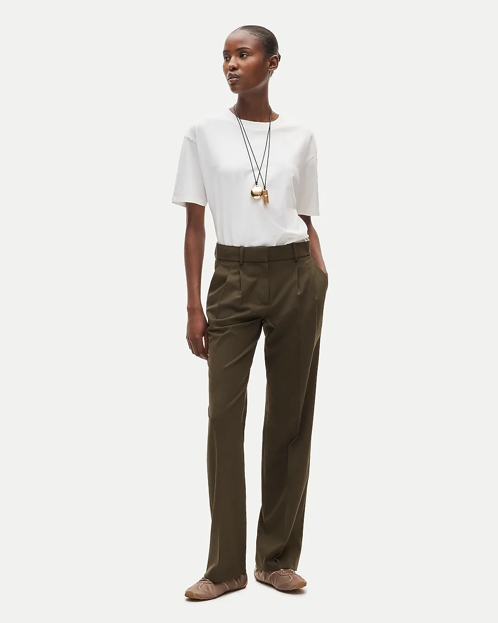 Essential Trouser in Lightspun Wool Blend by J.Crew