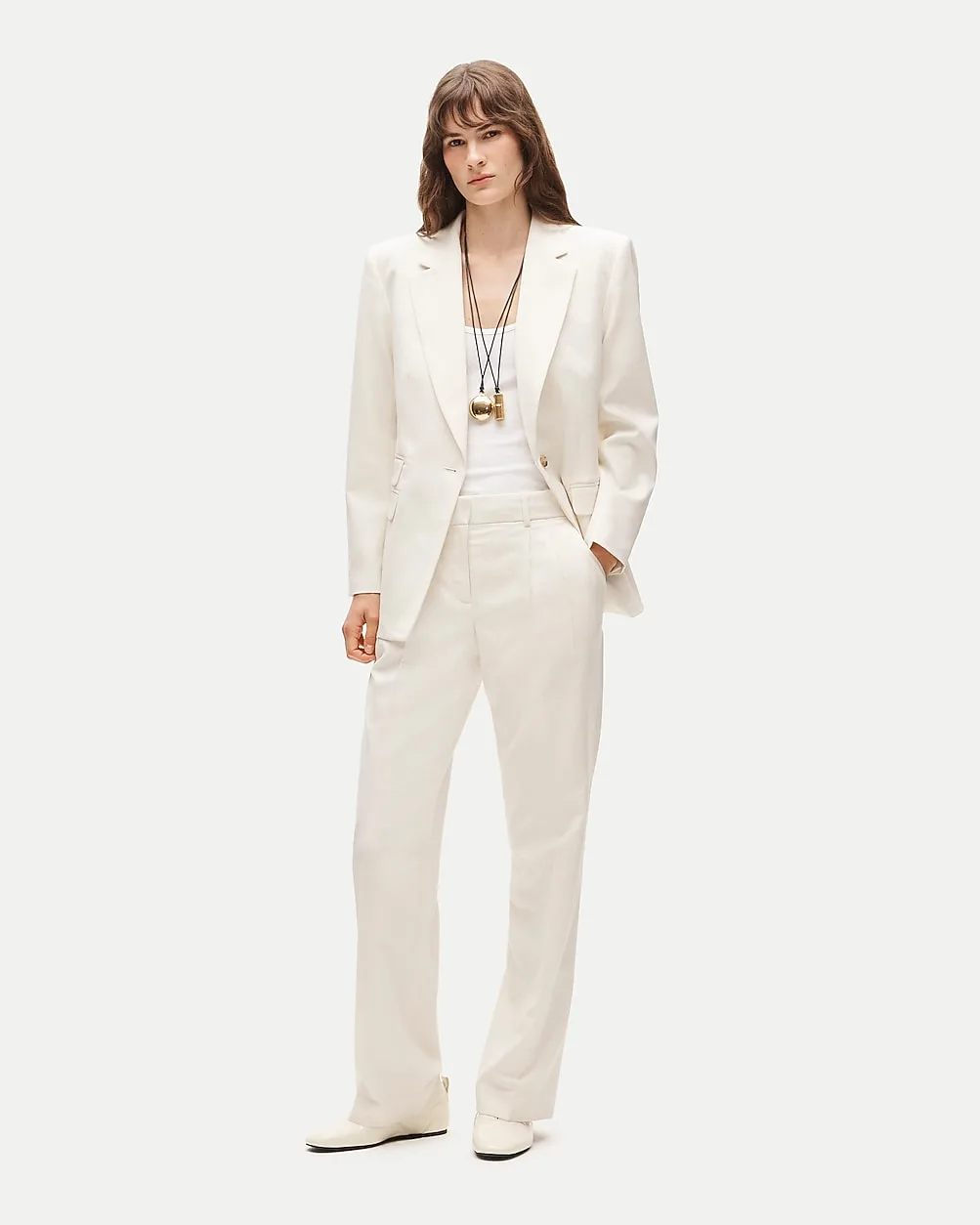 Essential Trouser in Lightspun Wool Blend by J.Crew