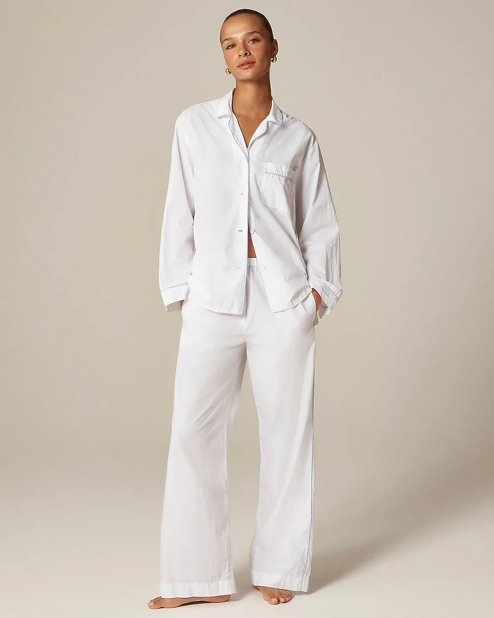 Classic Pajama Pant Set in End-On-End Cotton