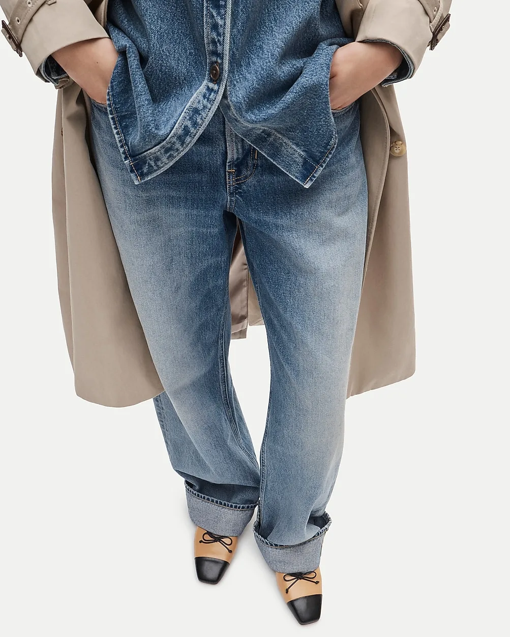 Sophie Cap Toe Ballet Flats in Leather by J.Crew