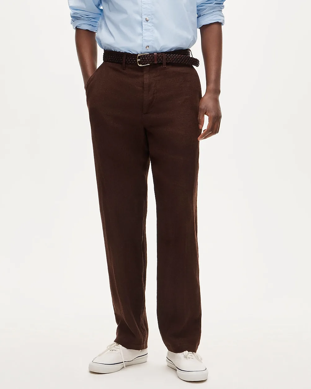 Classic-Fit Trouser in Linen Herringbone by J.Crew