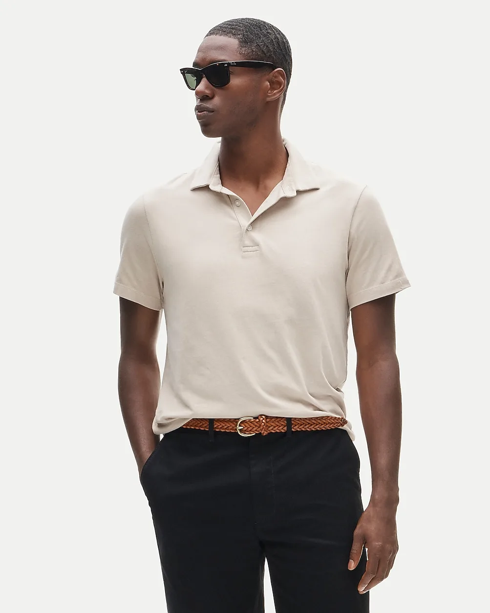 Sueded Cotton Polo Shirt by J.Crew