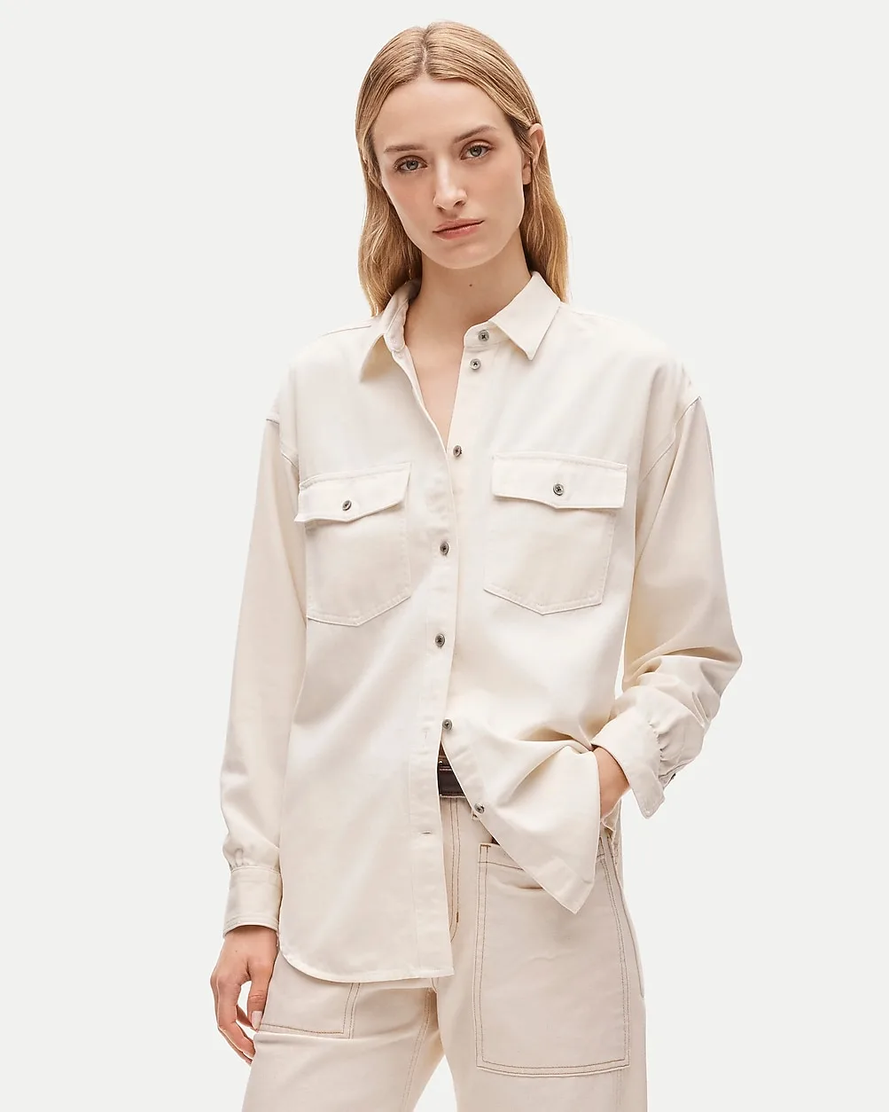 Étienne Oversized Button-Up Shirt in Cotton Twill
