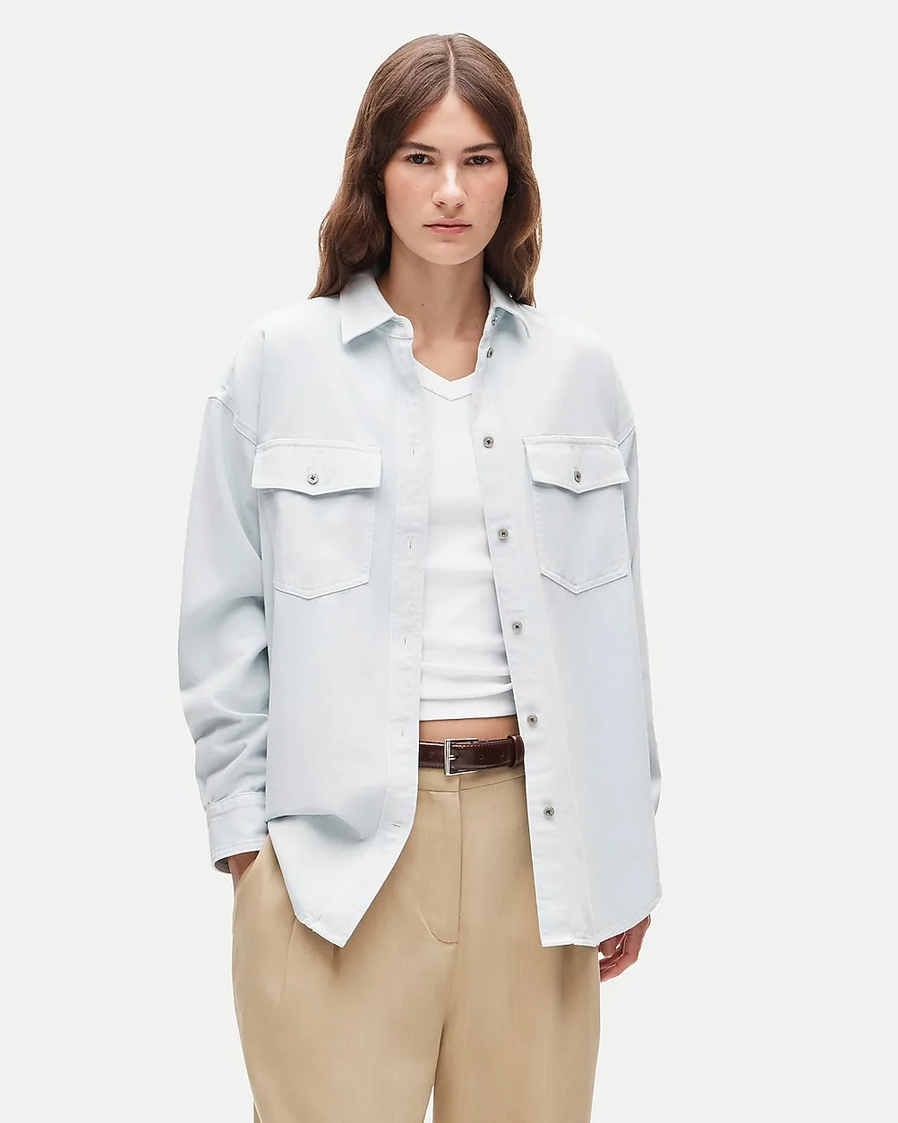 Étienne Oversized Button-Up Shirt in Cotton Twill
