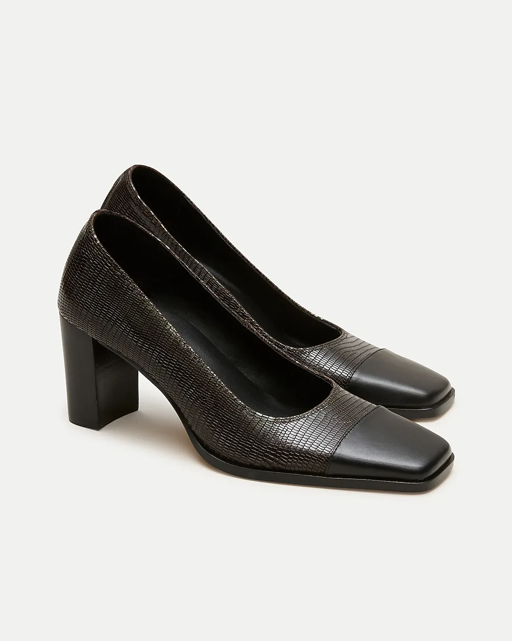 Ava Cap Toe Pumps in Lizard-Embossed Leather by J.Crew
