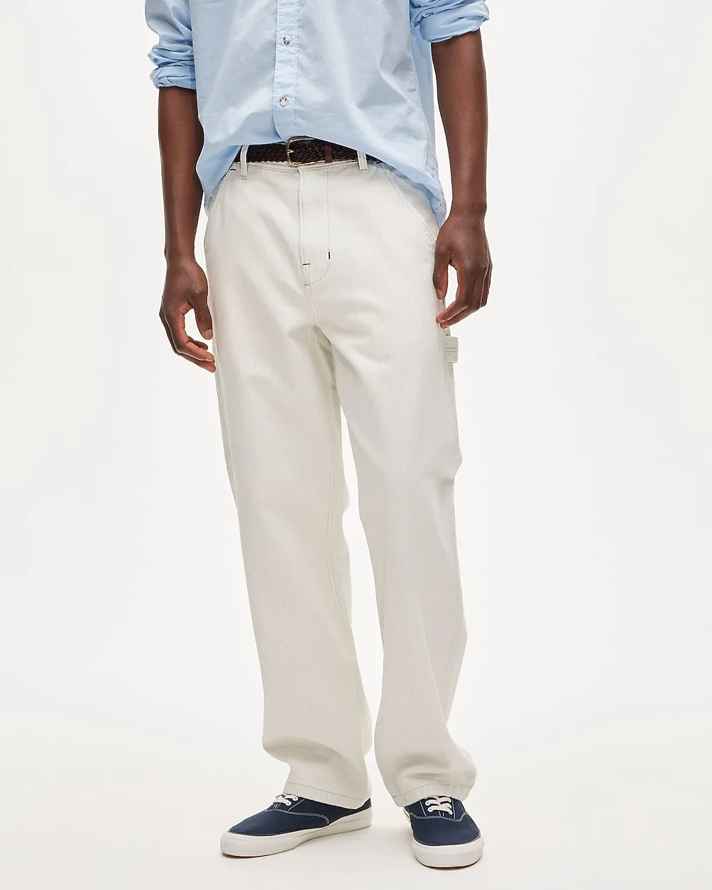 Relaxed-Fit Carpenter Pant in Faded Stripe by J.Crew