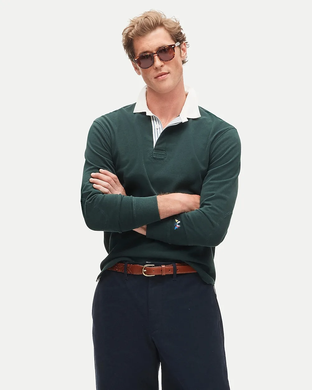 Rugby Shirt with Striped Placket by J.Crew