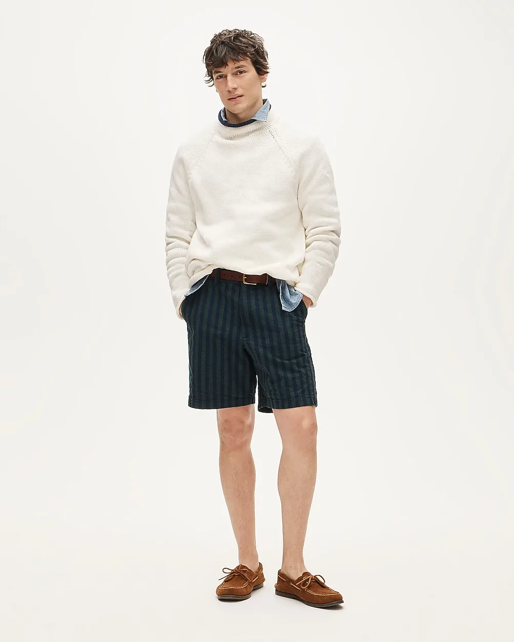 8" Classic Chambray Short in Stripe by J.Crew