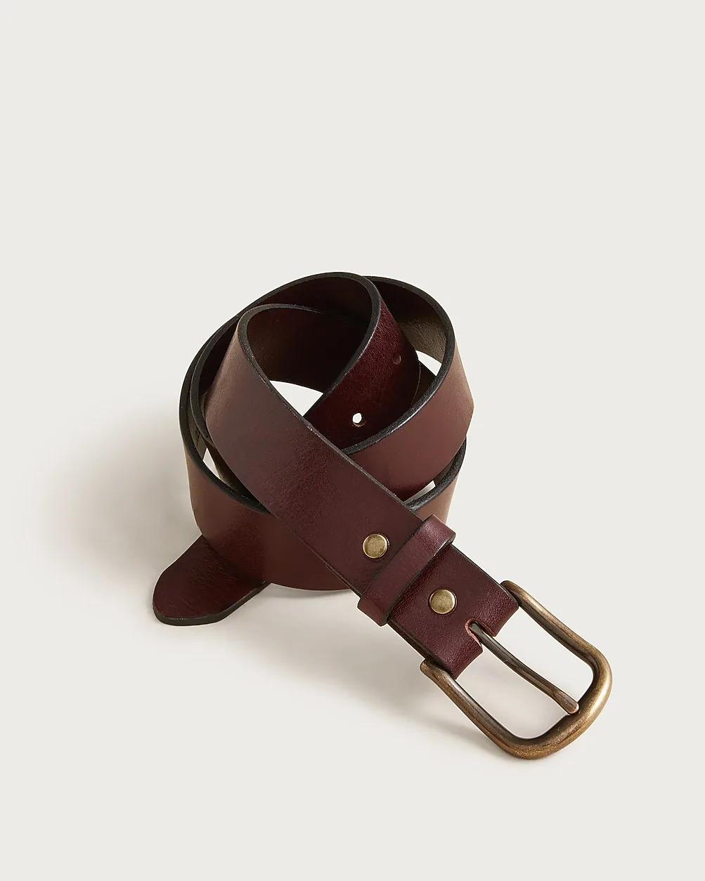 Round-Buckle Jeans Belt in Leather by J.Crew