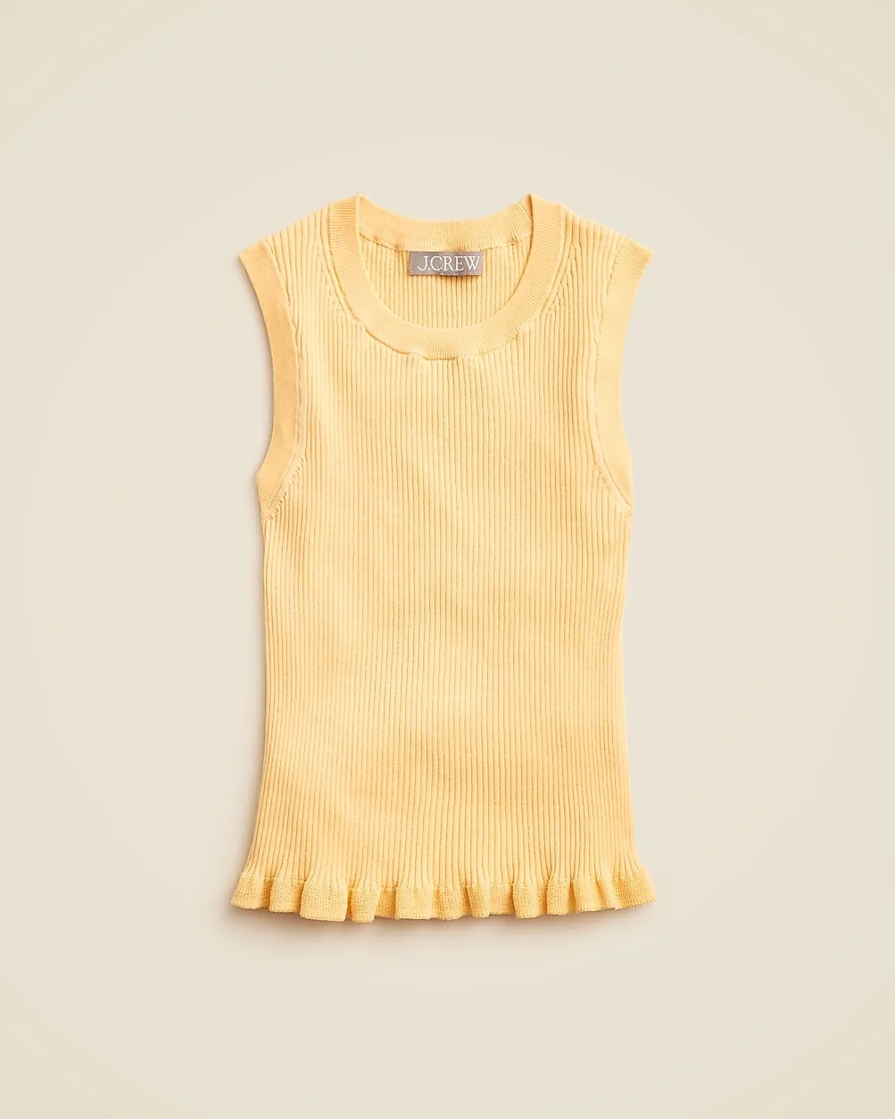 Ruffle-Trim Shell Tank Top in Premium Ultra-Fine Cotton by J.Crew