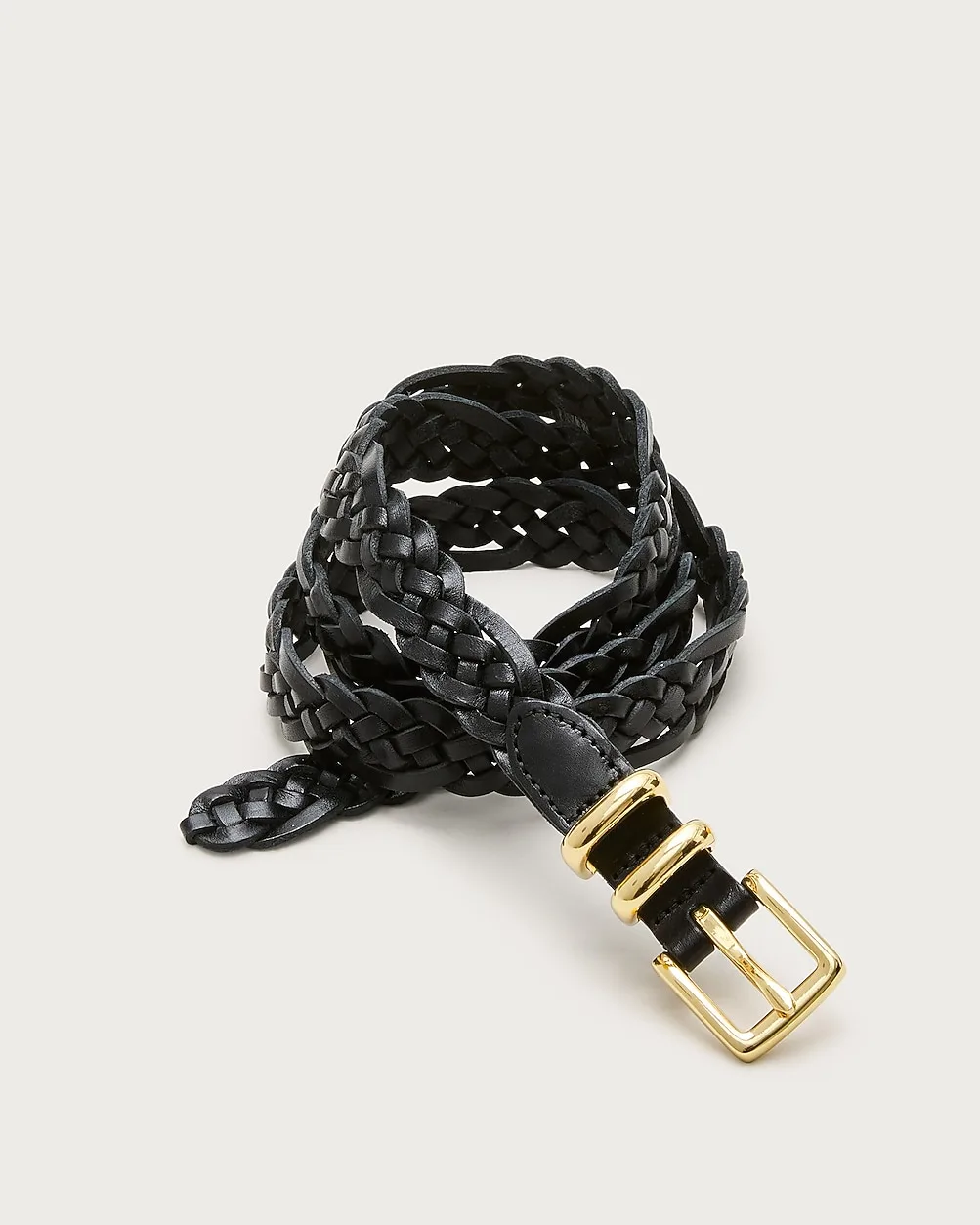 Skinny Braided Belt in Italian Leather by J.Crew