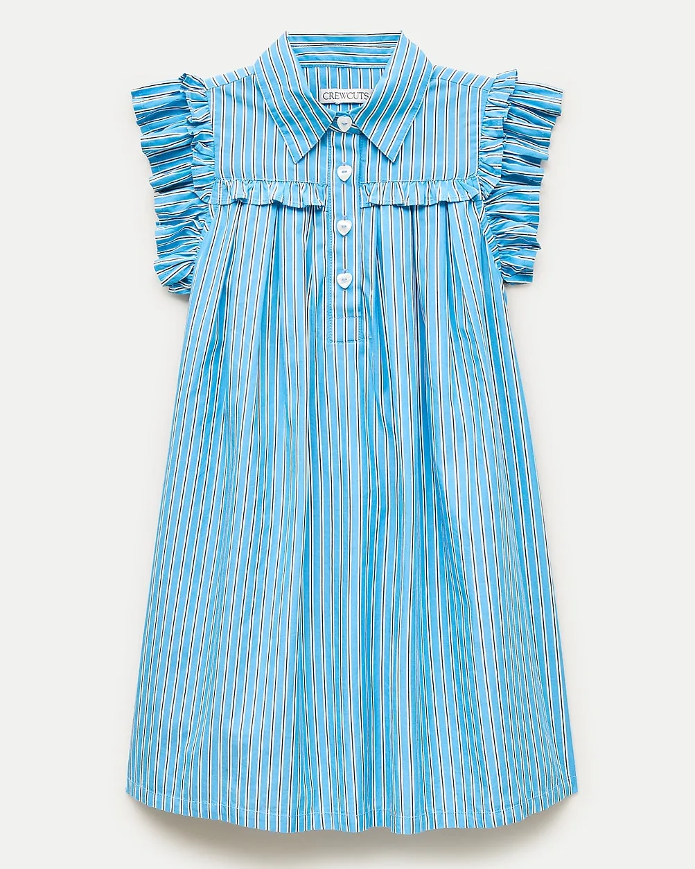 Flutter-Sleeve Shirt-Dress in Stripe by J.Crew