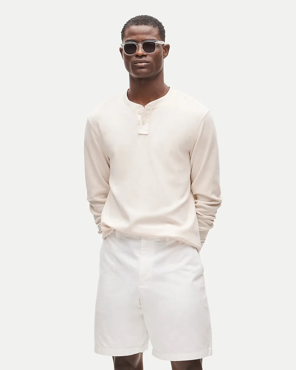 Summerweight Waffle-Knit Cotton Henley by J.Crew