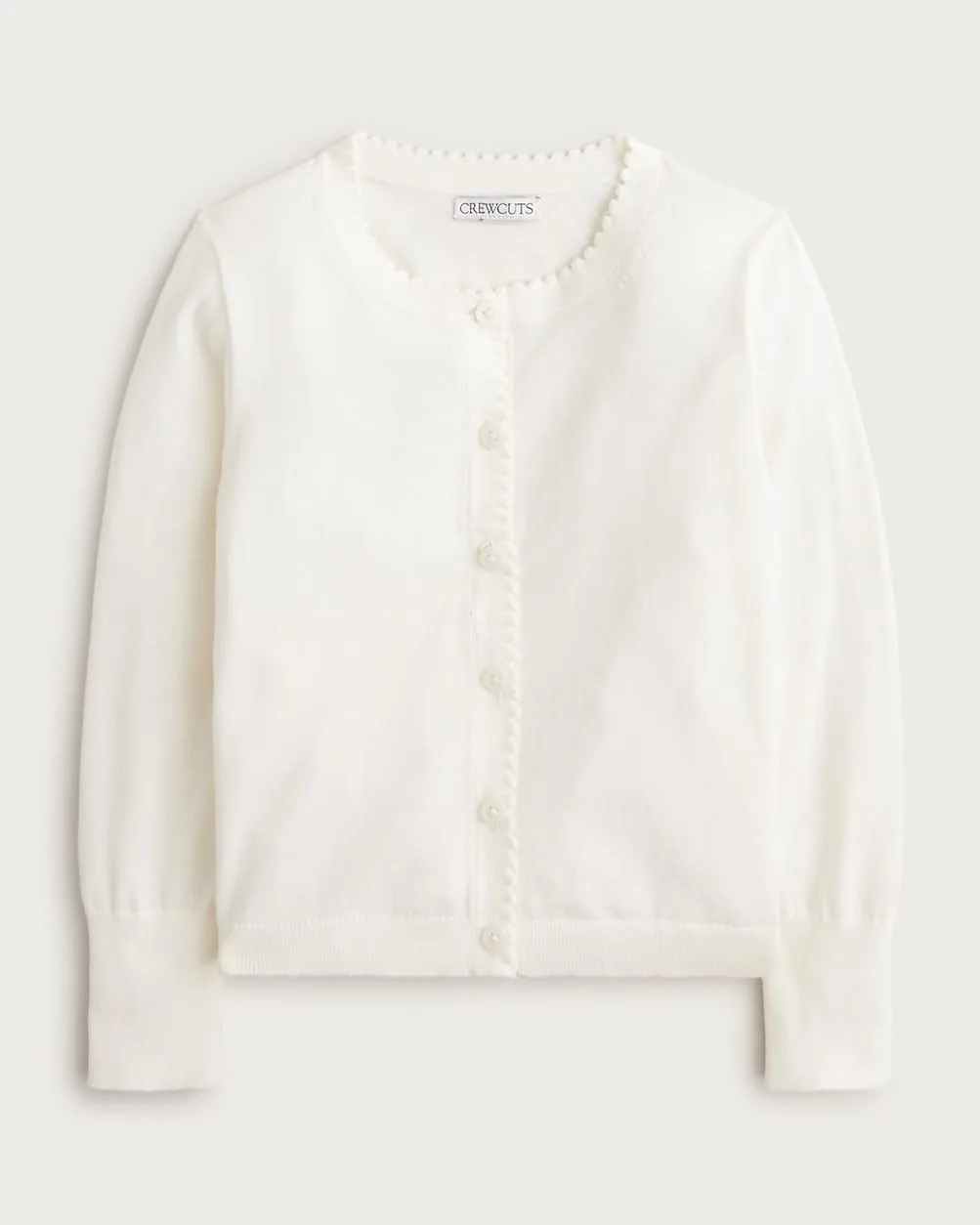 Scalloped Lightweight Cotton Cardigan by J.Crew