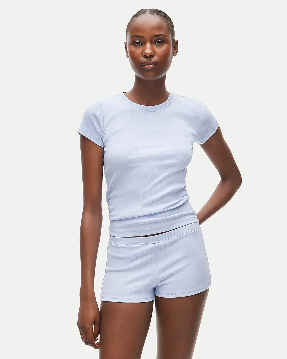Cotton Rib Pajama Short Set by J.Crew