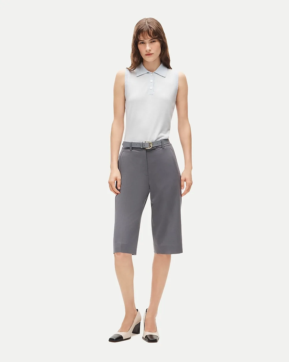 Trouser Culotte in Lightspun Wool Blend by J.Crew