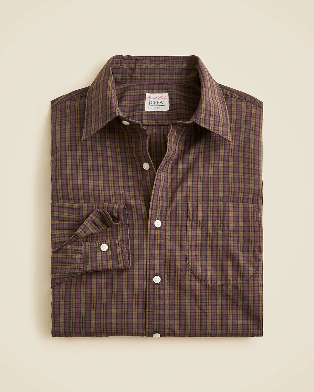 Slim Secret Wash Cotton Poplin Shirt with Point Collar by J.Crew