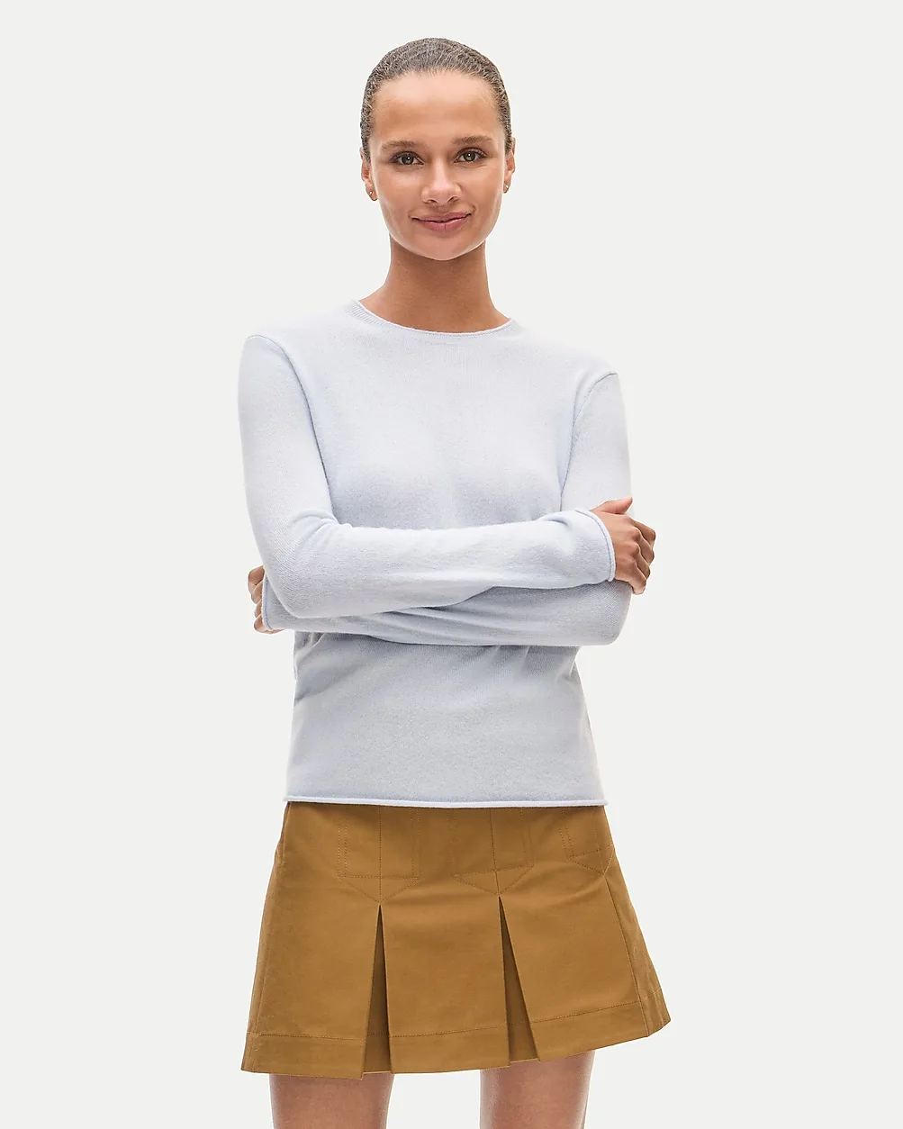 Rolled Cashmere Long-Sleeve Sweater