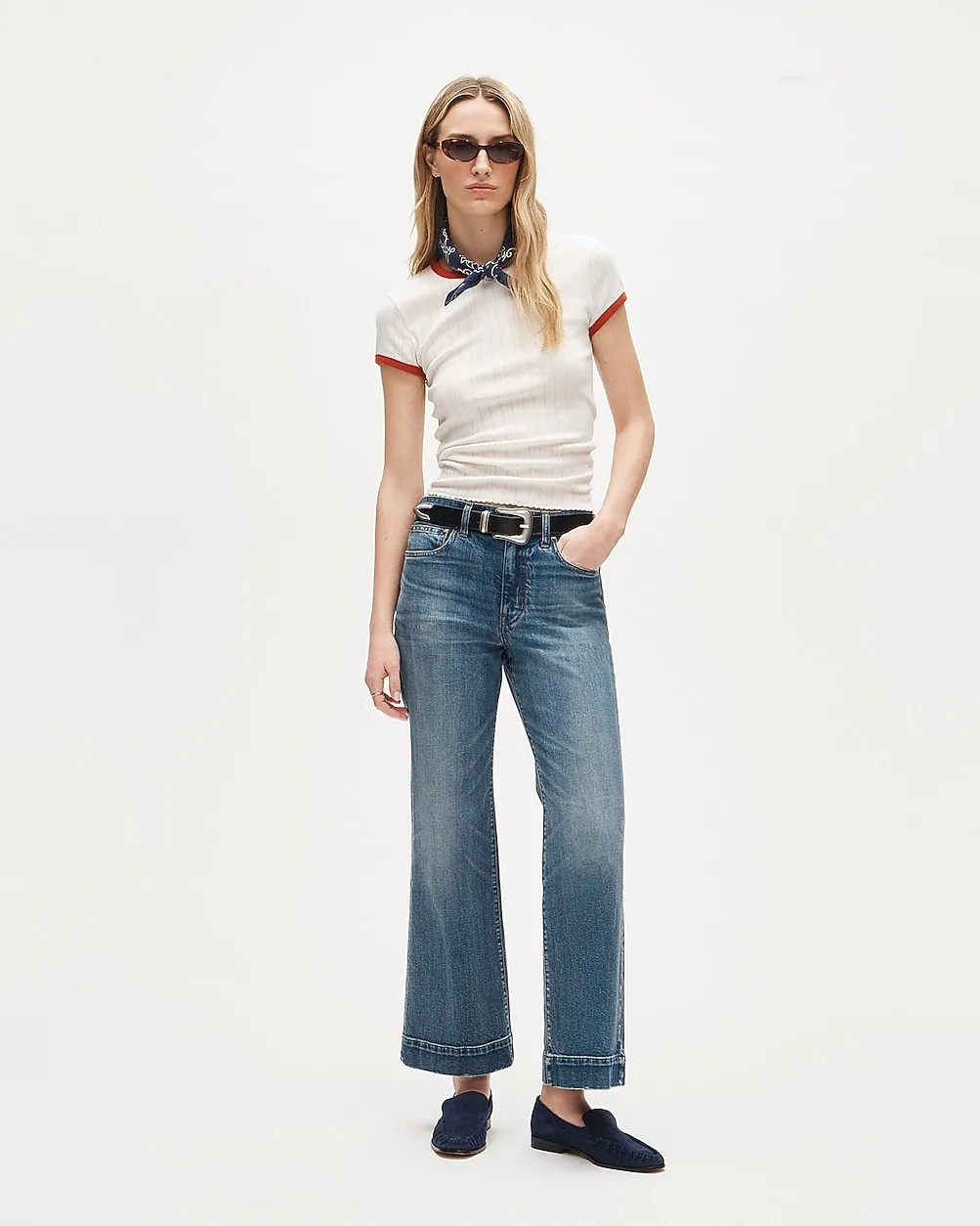 Charley Kickout Cropped Jean in Semi-Stretch by J.Crew