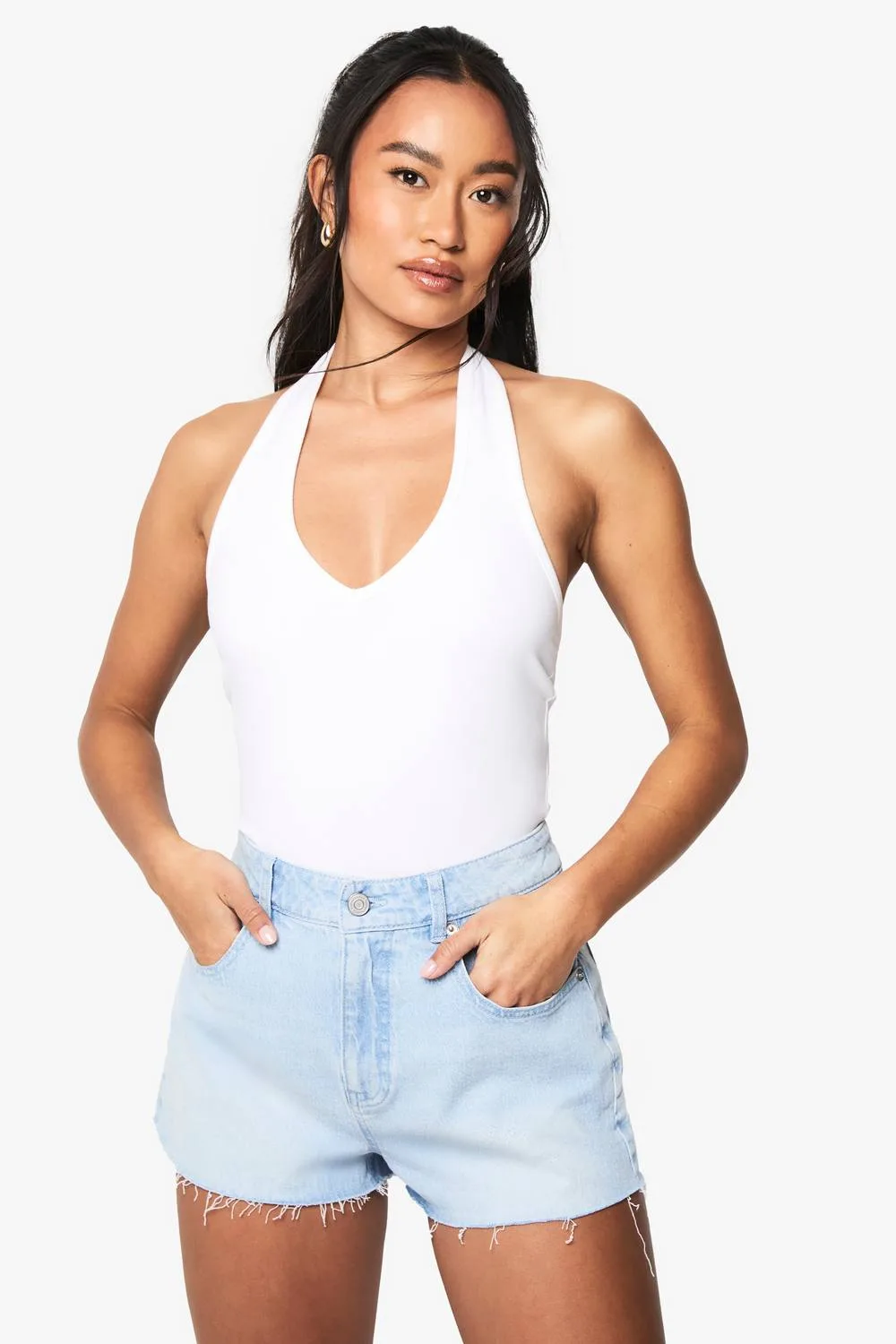 Denim Mini Short by boohoo