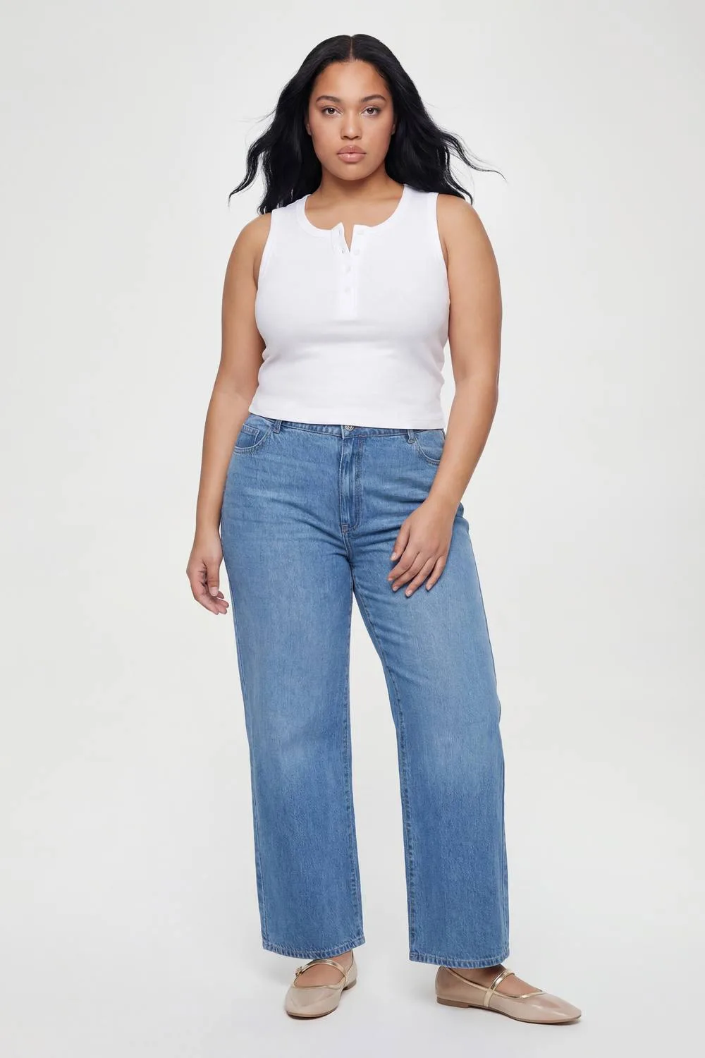 Basics High Waist Boyfriend Jean