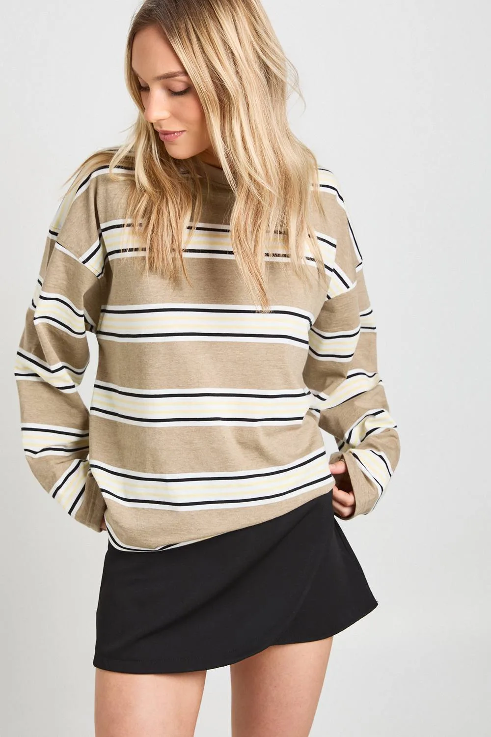 Woven Wrap Front Mini Skirt by boohoo