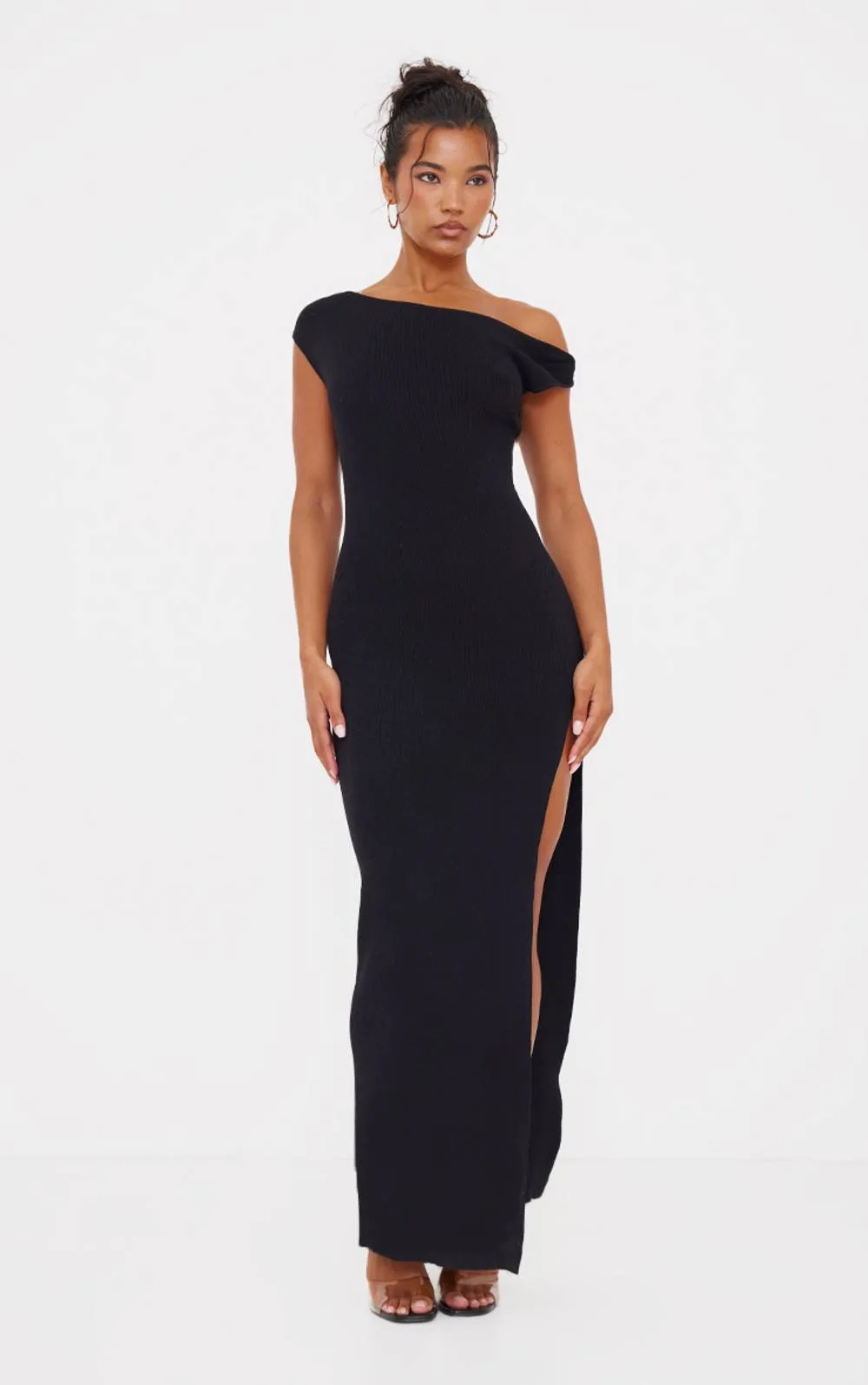 Fine Knit Twist Neck Maxi Dress by PrettyLittleThing