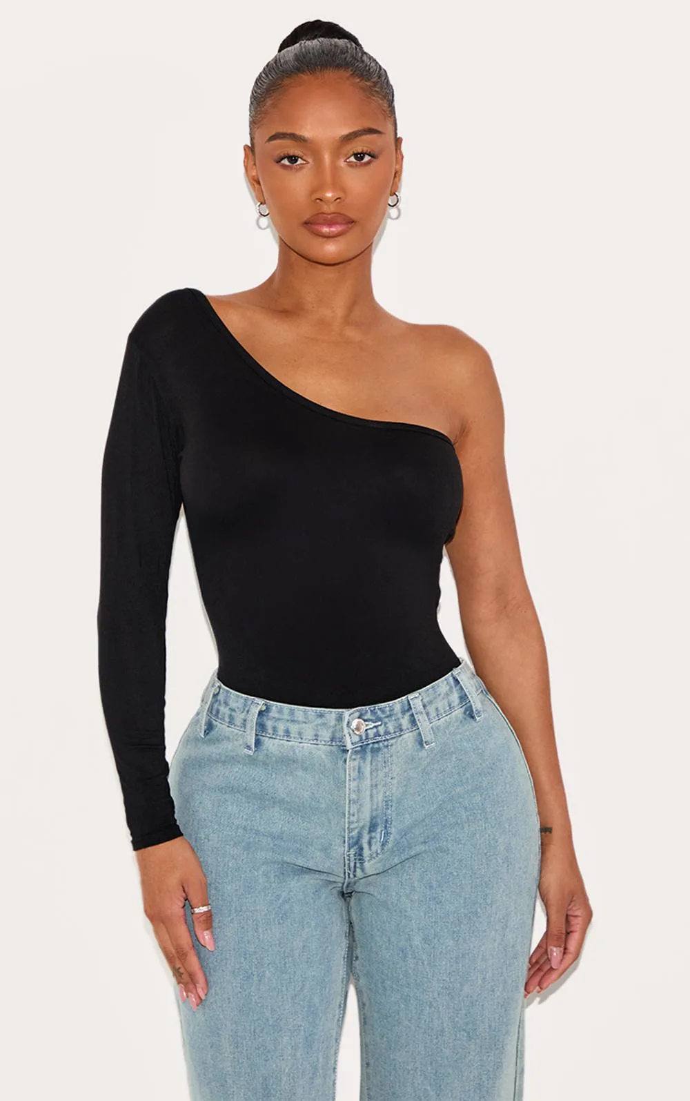Shape Jersey One Shoulder Bodysuit by PrettyLittleThing