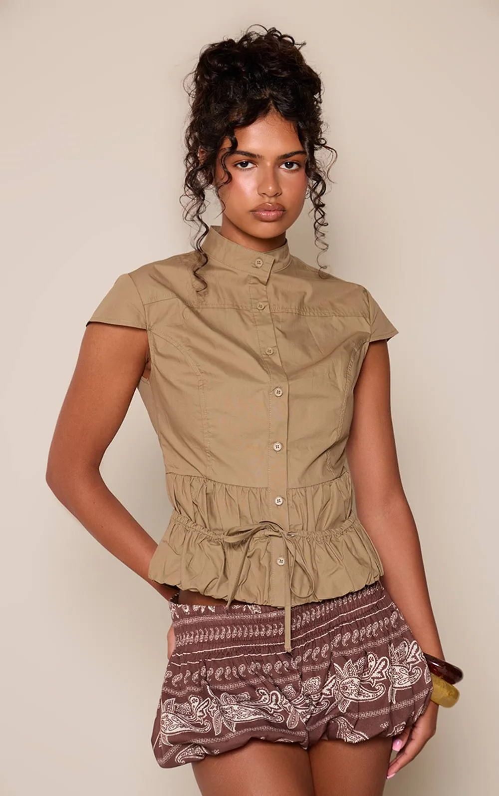 Utility Style High Neck Top by PrettyLittleThing