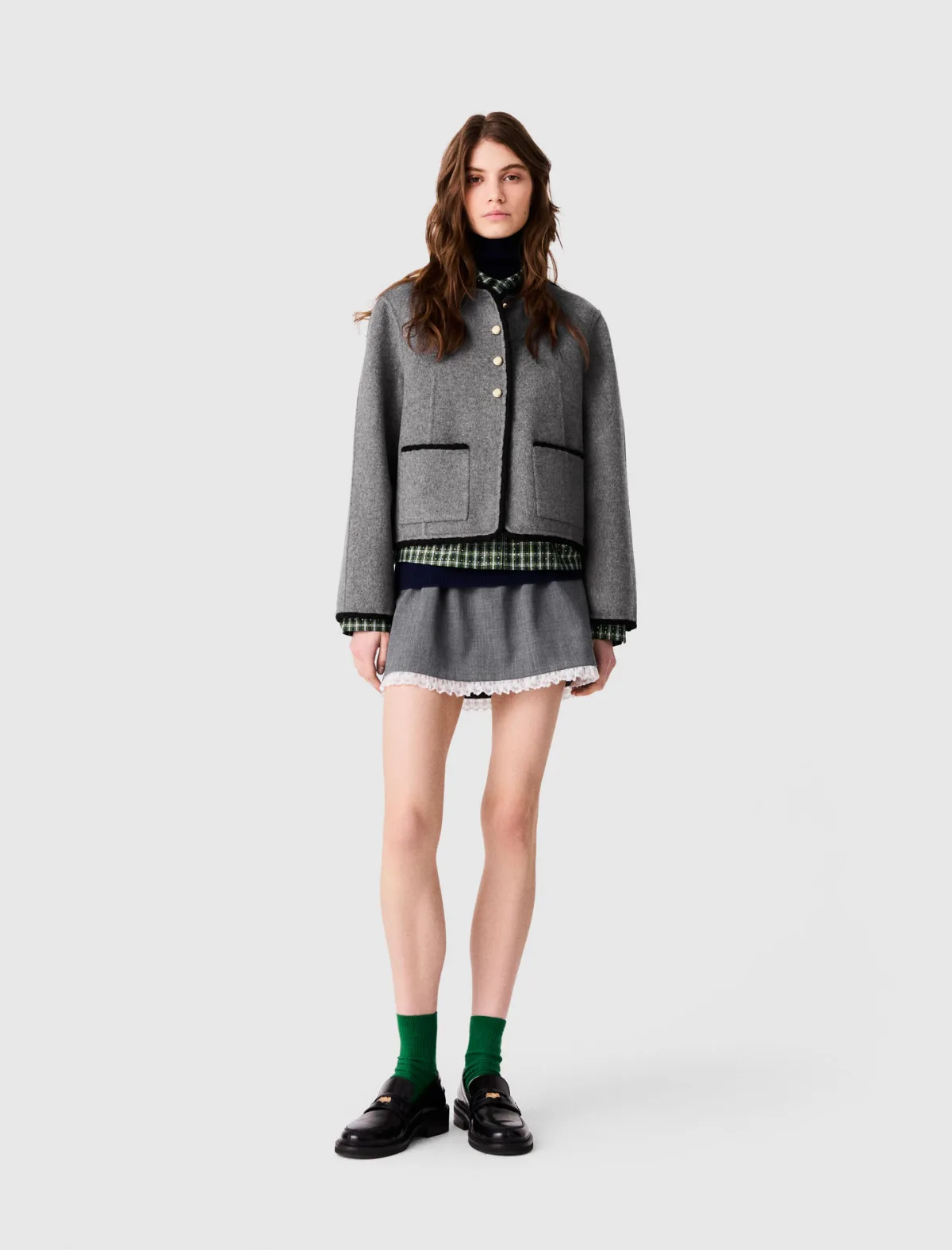 Short Double-Faced Coat by Maje