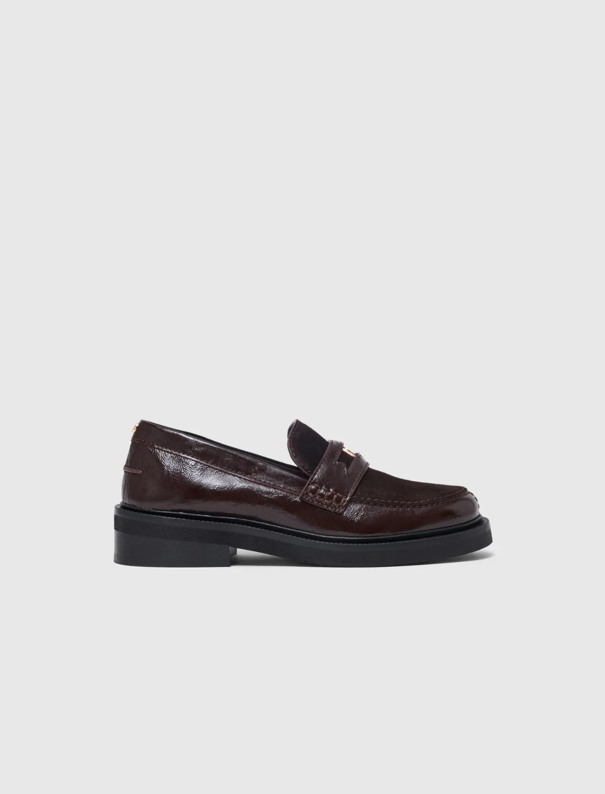 Leather and Suede Loafers by Maje