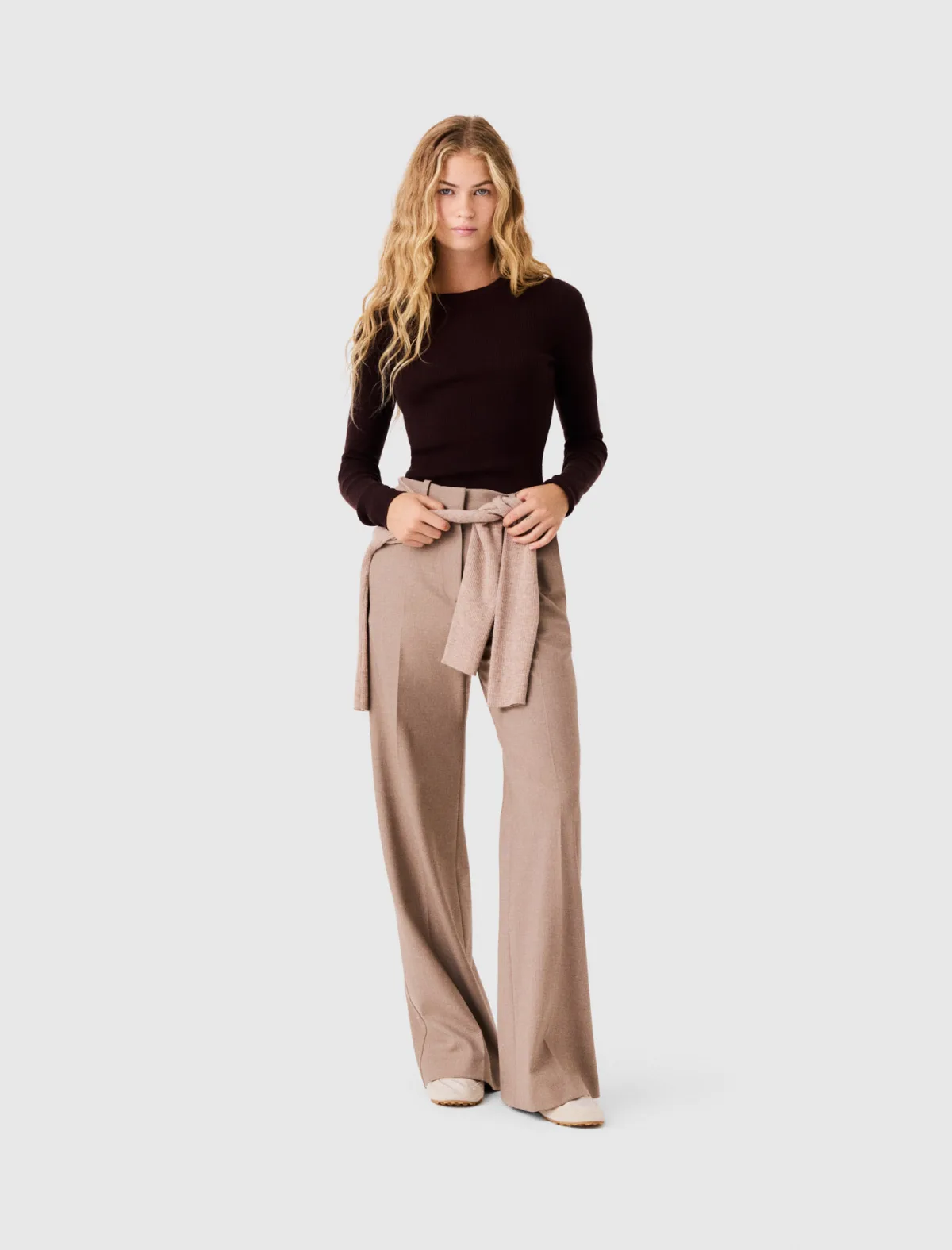Second-Skin Round Neck Jumper by Maje