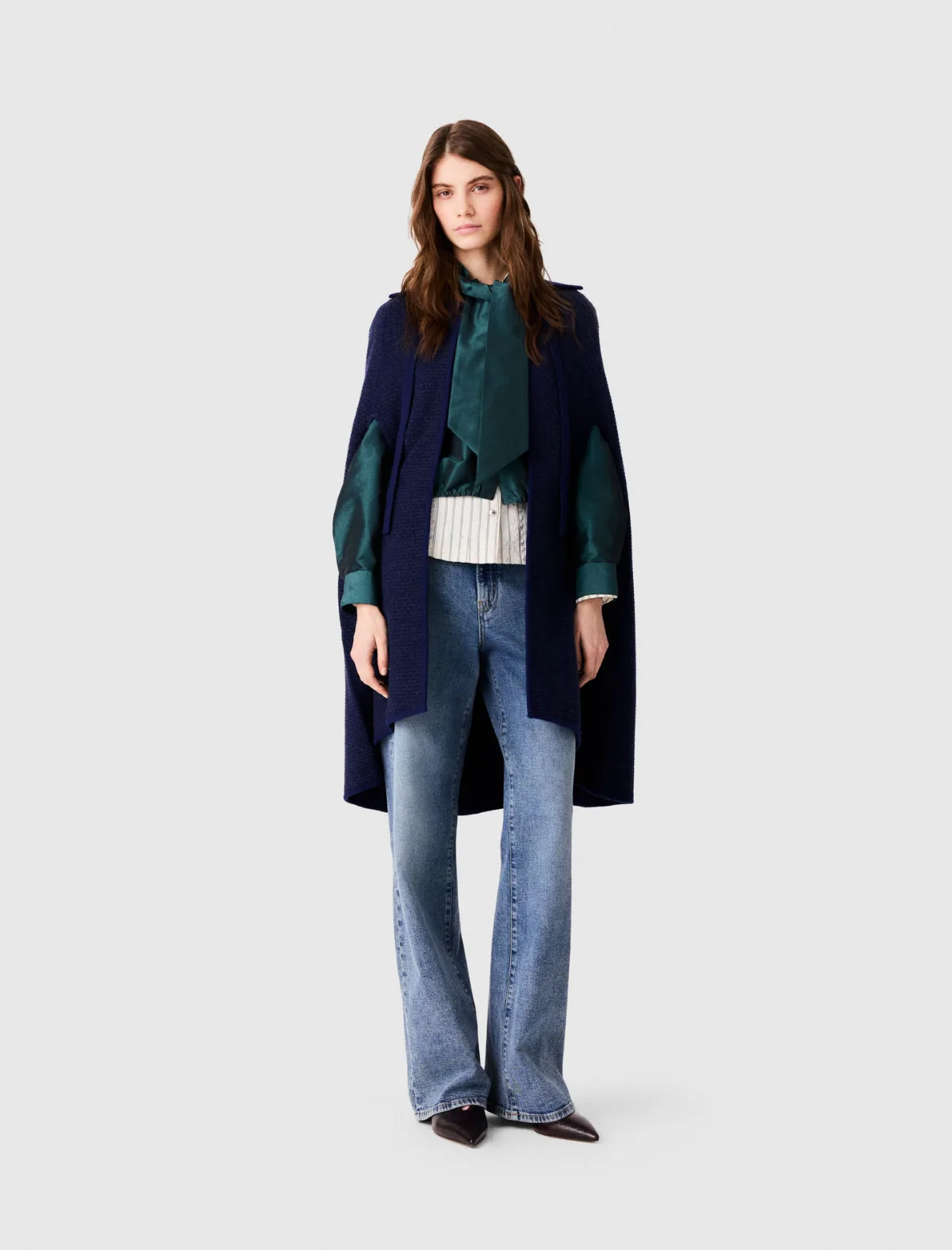 Longline Cape Cardigan by Maje