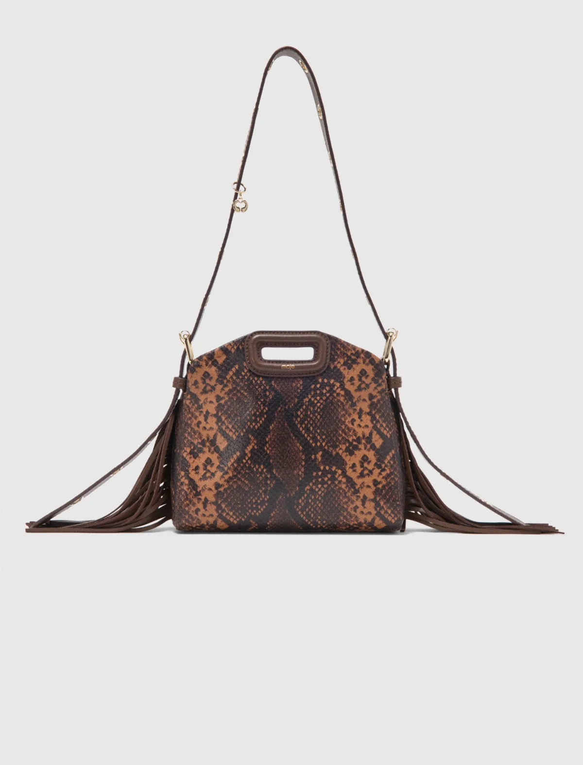 Miss M Mini Embossed Leather Bag by Maje