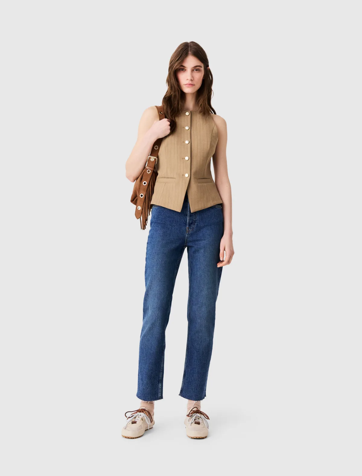 Long Tailored Vest by Maje
