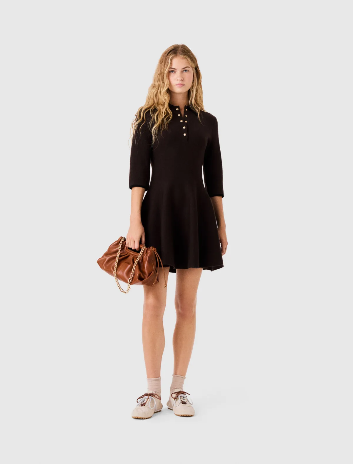 Knit Polo Dress by Maje