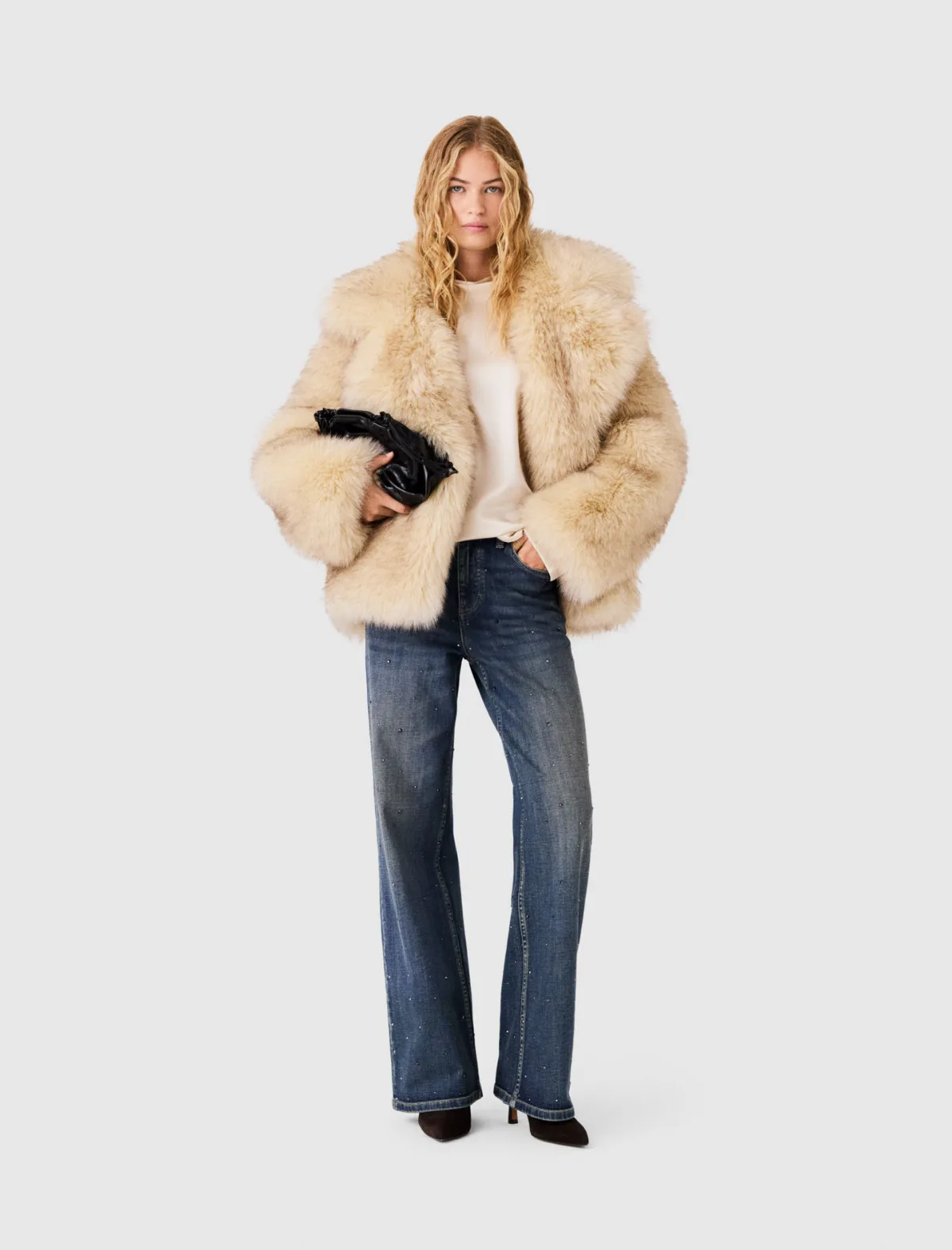 Oversized Faux Fur Coat by Maje
