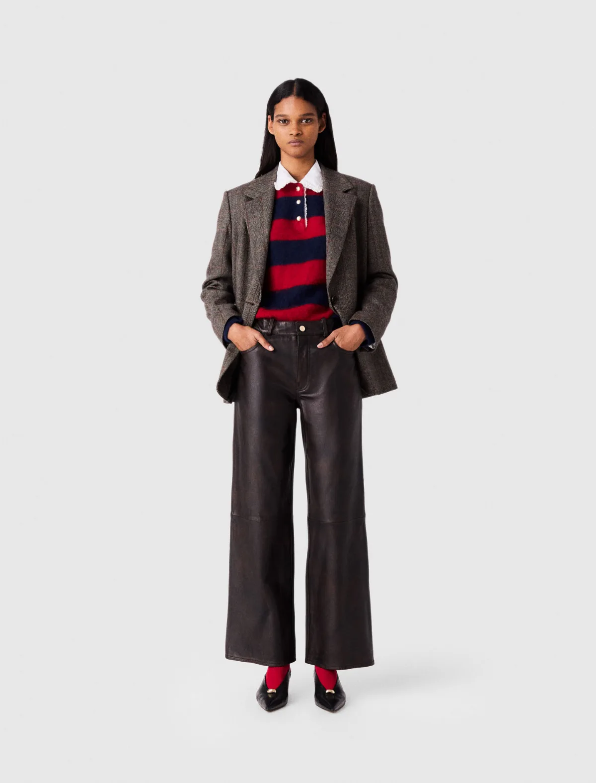 Leather Trousers by Maje