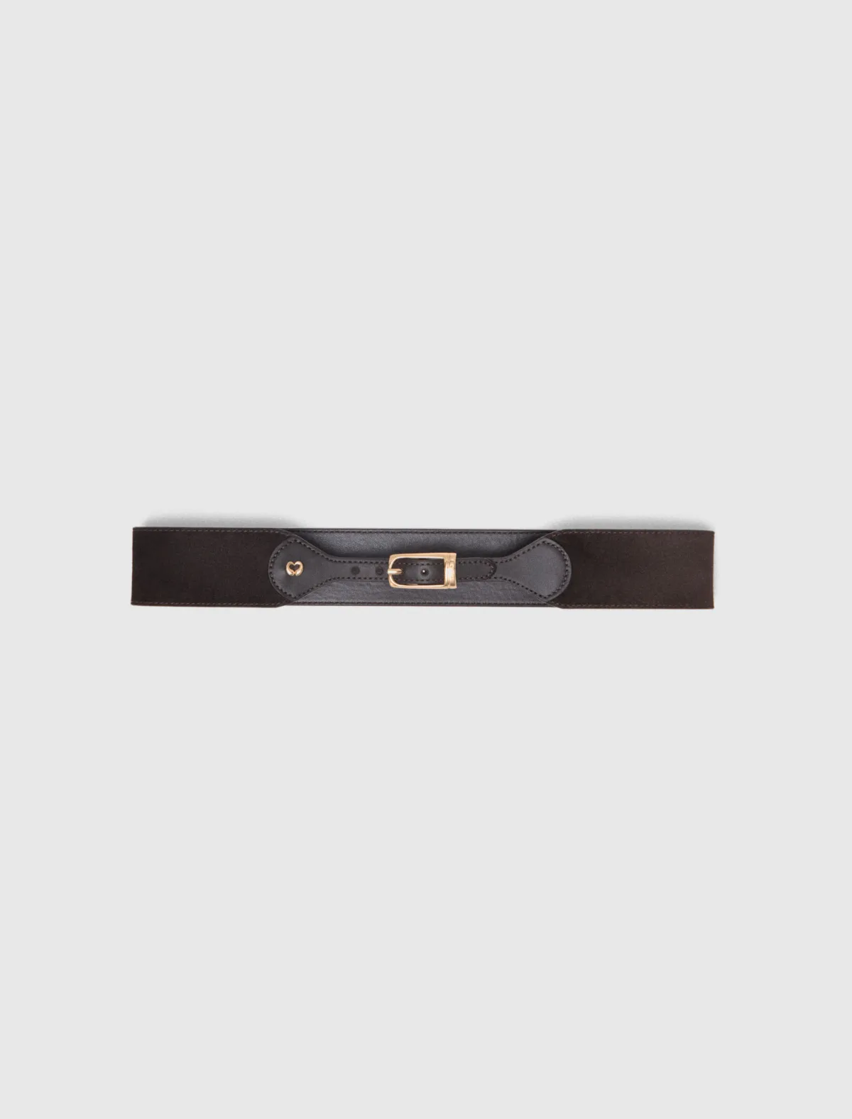 Mixed Suede and Leather Corset Belt by Maje
