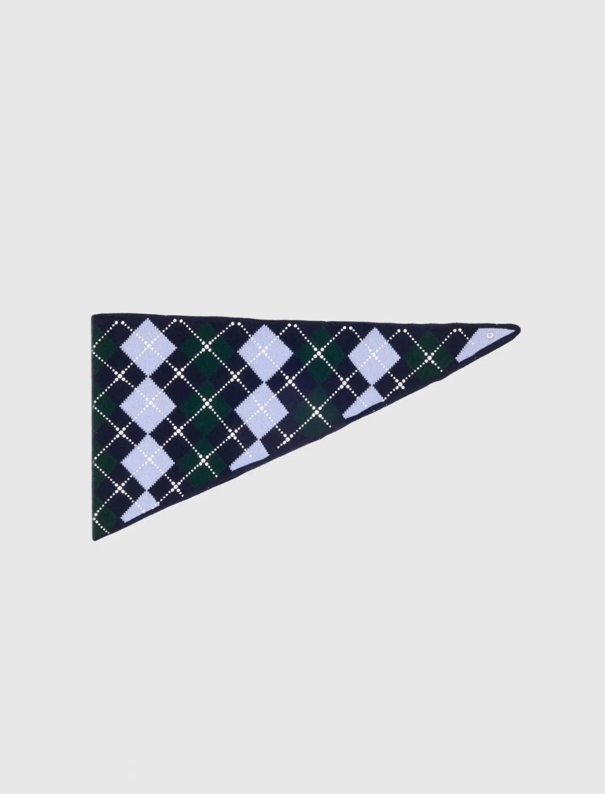 Wool Argyle Triangle Scarf by Maje