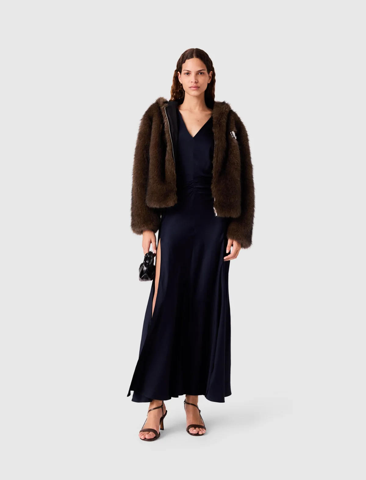 Oversized Faux Fur Jacket by Maje