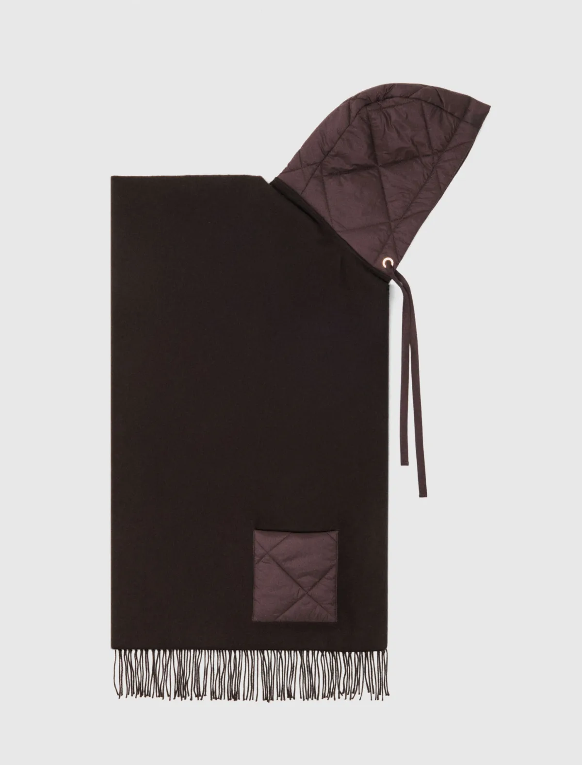 Hooded Wool Scarf by Maje