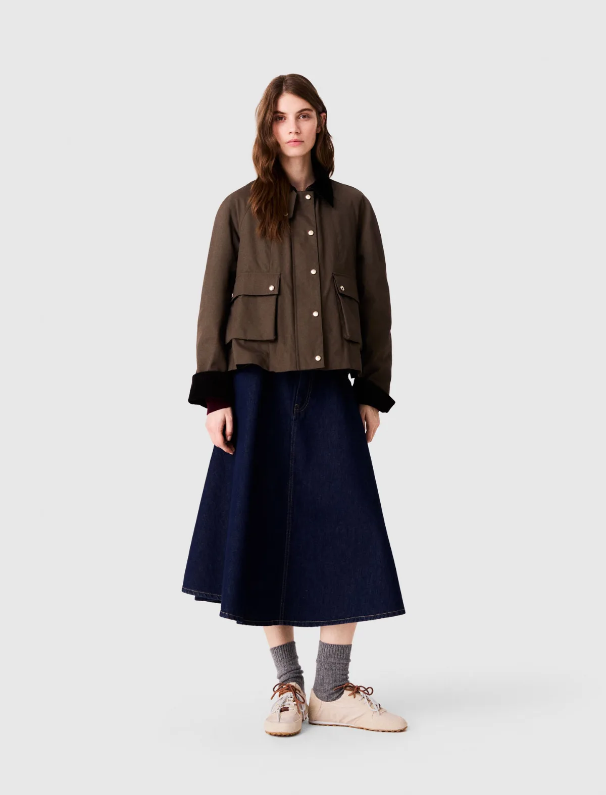 Cotton Trapeze Jacket by Maje