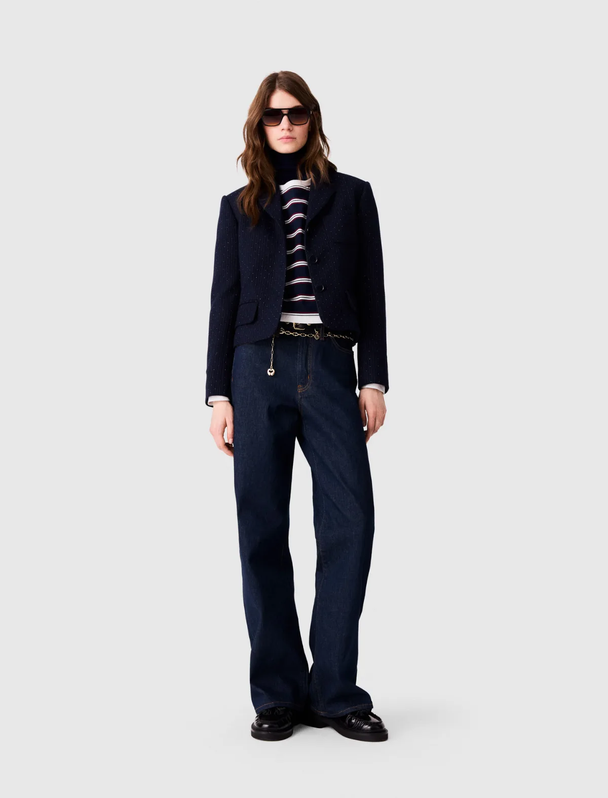 Cropped Suit Jacket by Maje