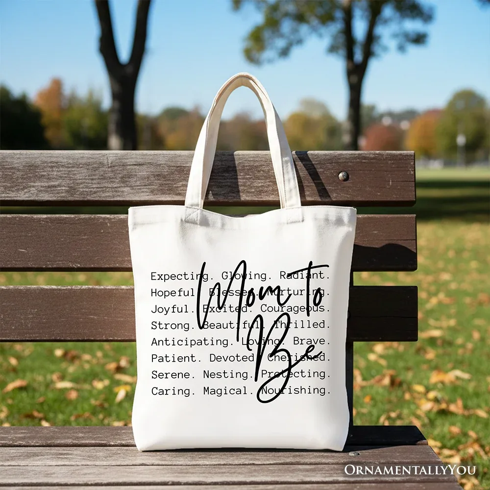Mom to Be Definition Tote Bag Pregnancy Reveal Gift by OrnamentallyYou