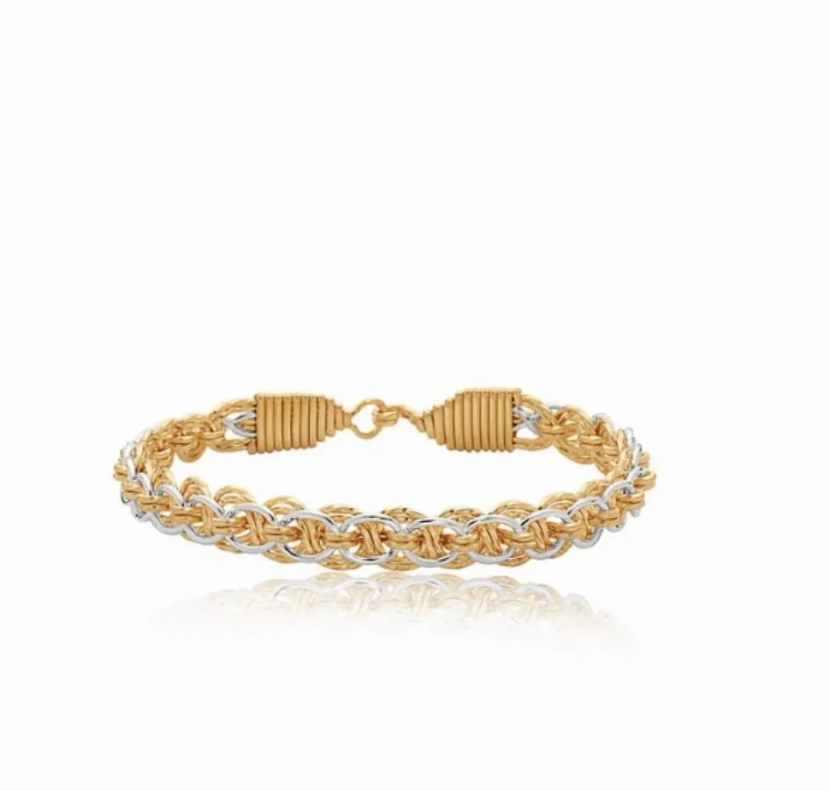 Lift Me Up Bracelet - 7" in Gold/Silver by Ronaldo Jewelry
