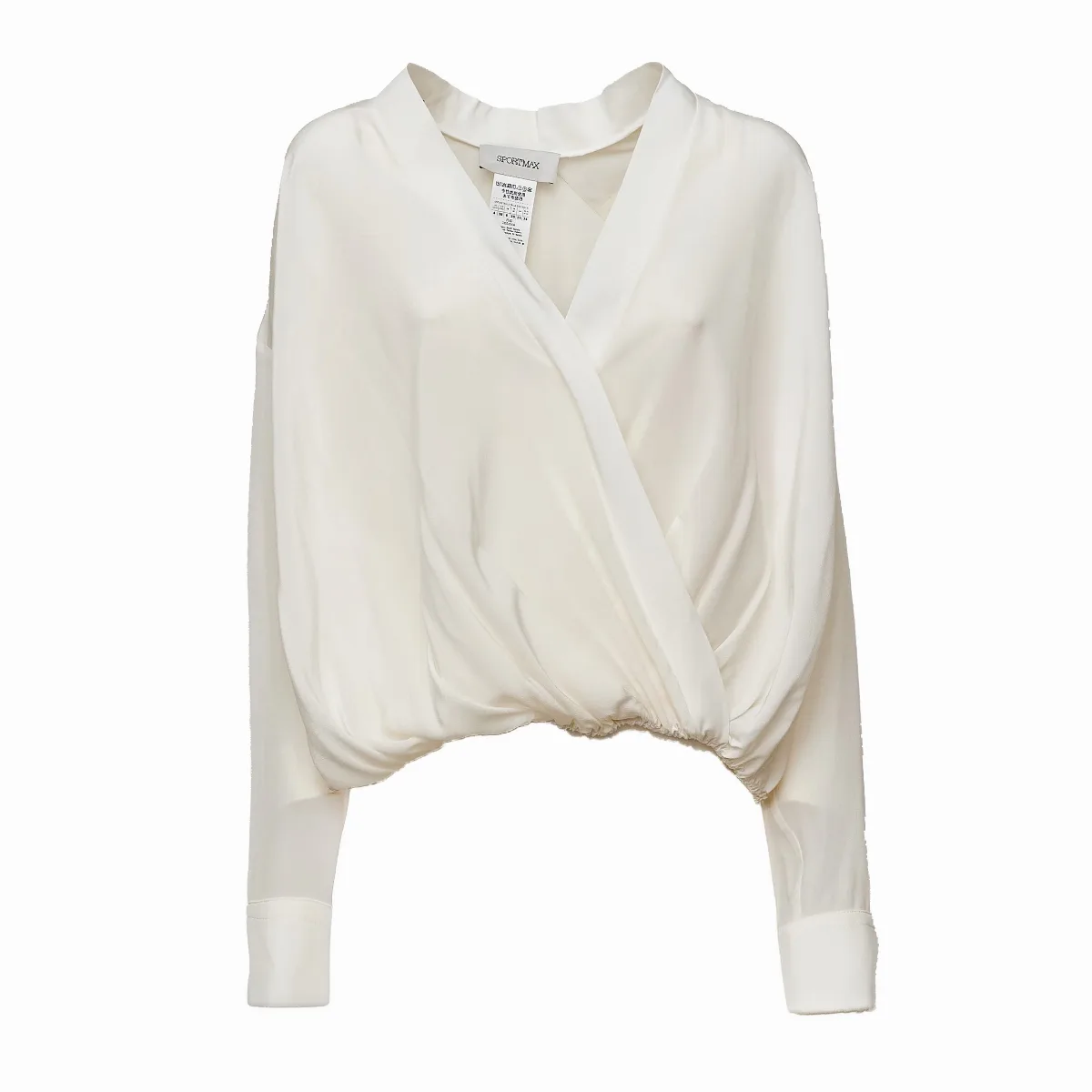 Venere V-Neck Silk Crepe De Chine Blouse by Sportmax