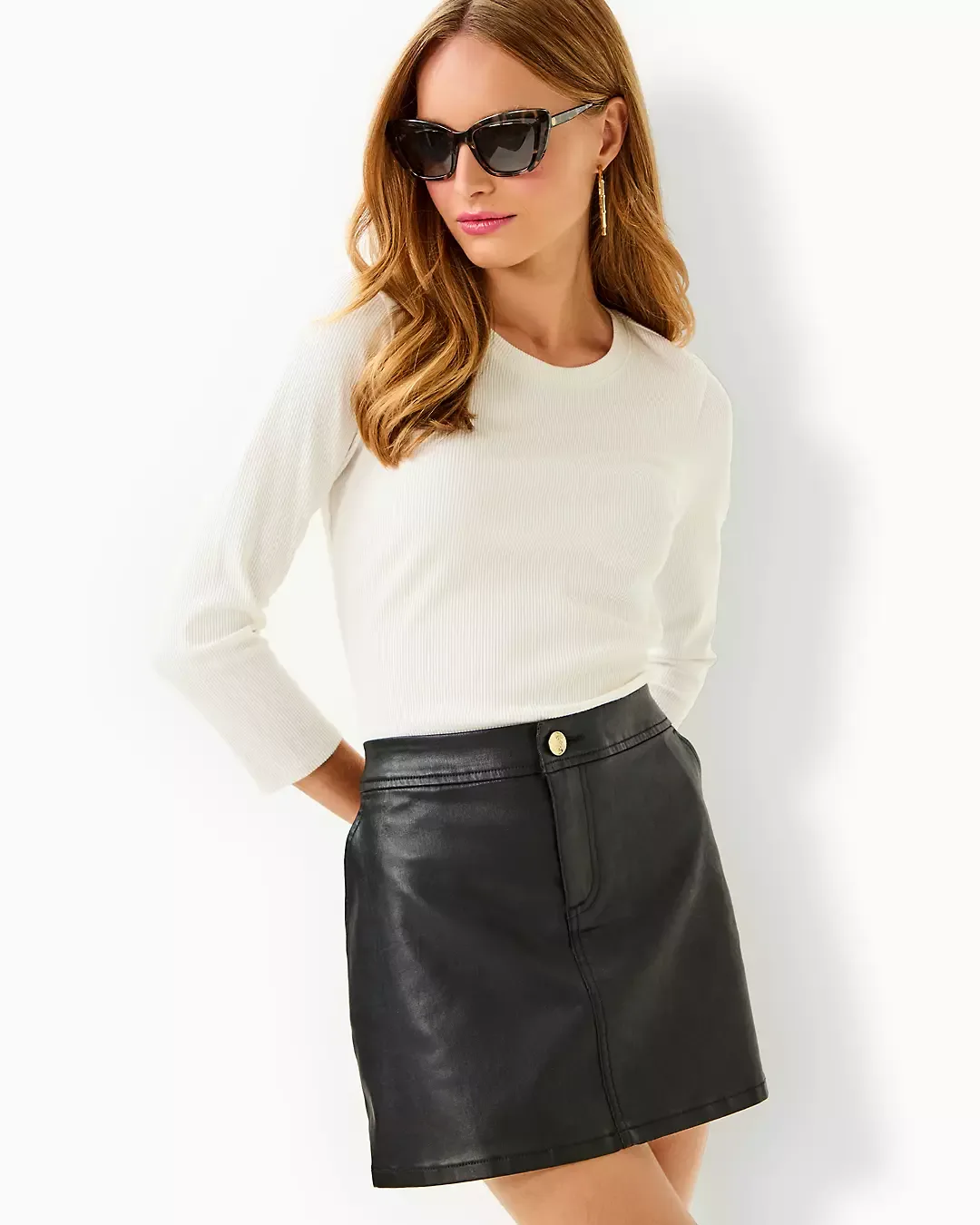 Colette Stretch Coated Skirt by Lilly Pulitzer