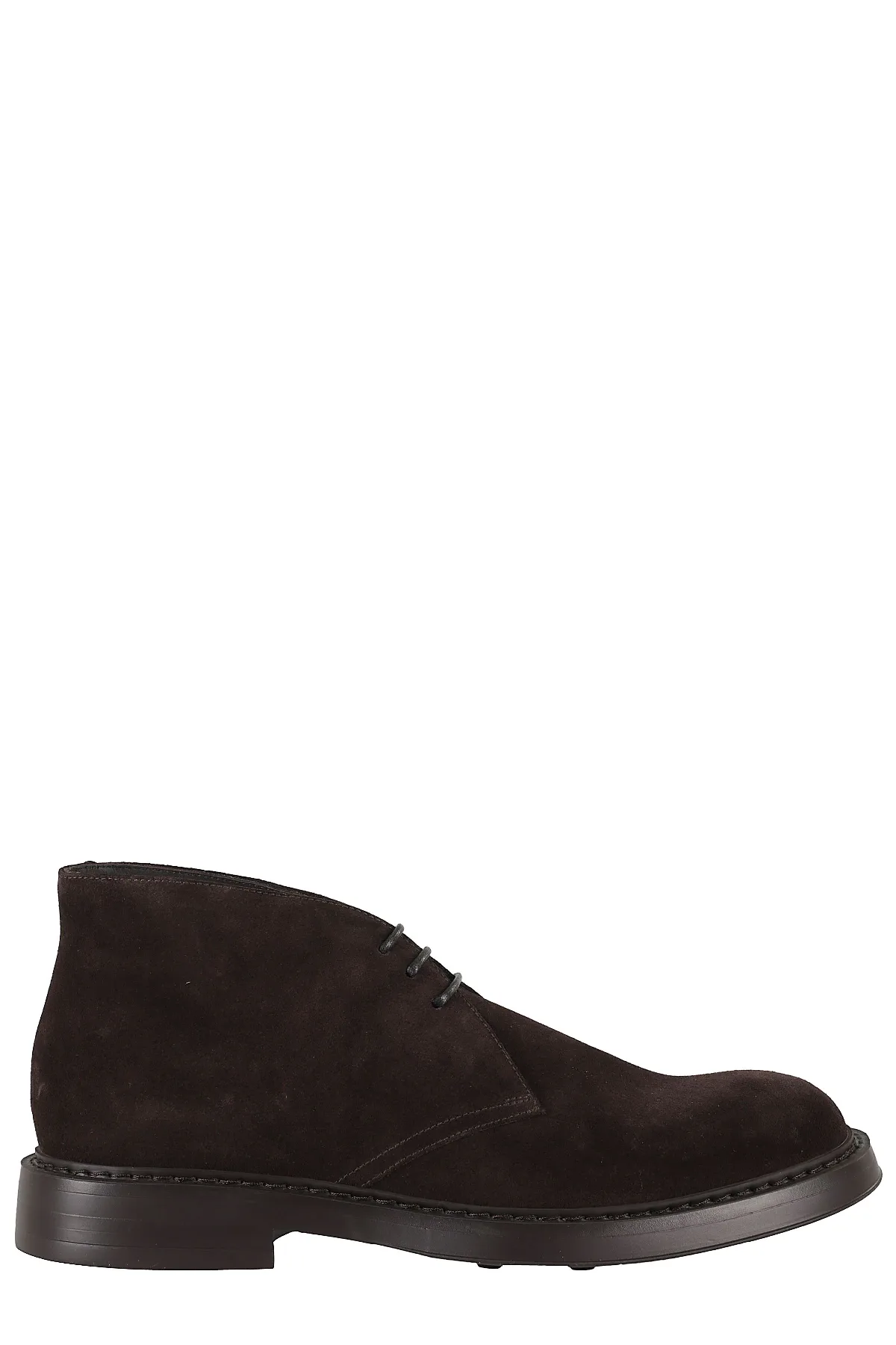 Dark Brown Suede Lace-Up Chukka Boots by DOUCAL'S