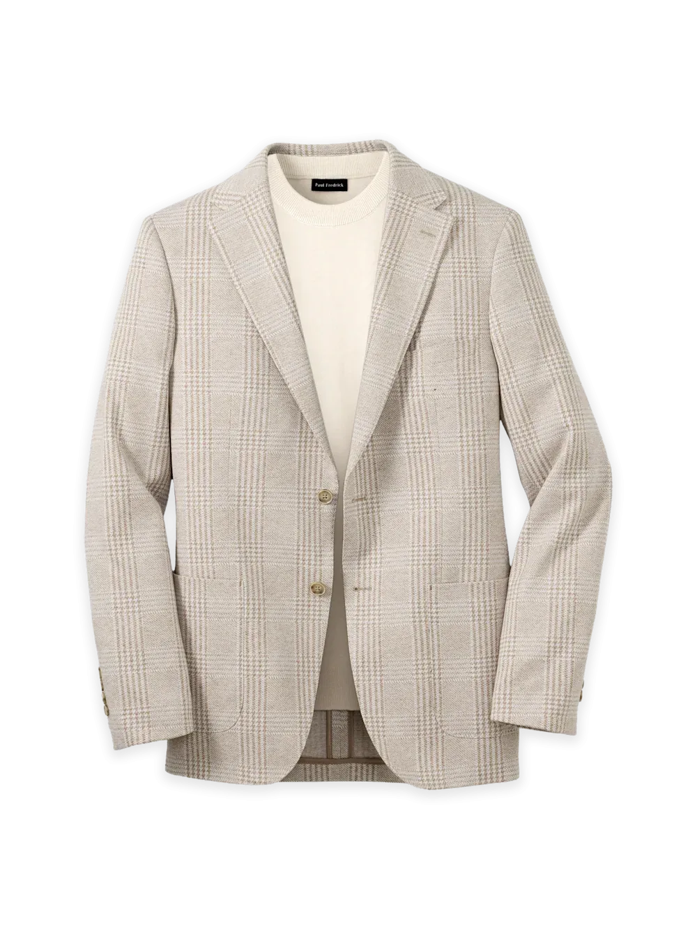 Knit Soft Touch Single Breasted Notch Lapel Sport Coat by Paul Fredrick